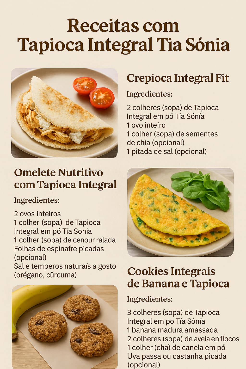 receitas tapioca em po